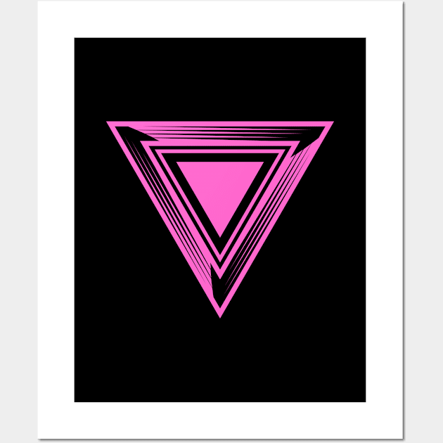 Pink Triangle Wall Art by XVIsupplies